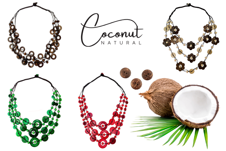 Náhrdelníky z kokosových ořechů Coconut - Calipo